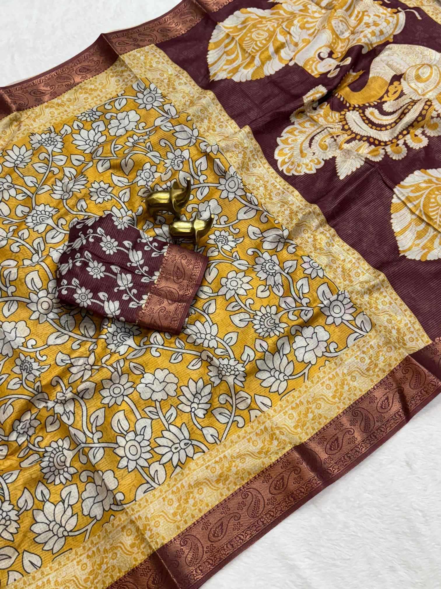 YNF Wholesale Cotton Kalamkari Sarees  | Surat Manufacturer