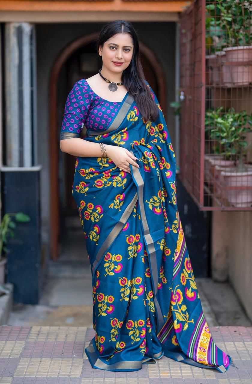 YNF Wholesale Soft Cotton Printed Sarees  | Surat Manufacturer