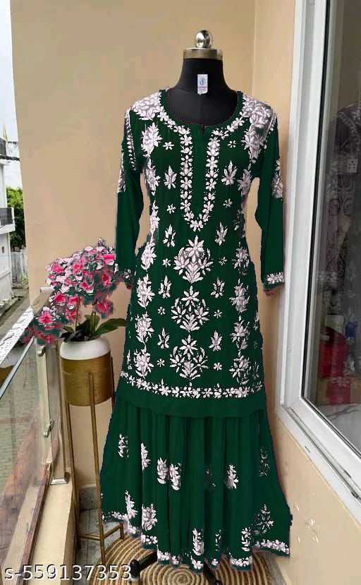 YNF Wholesale Silk Cotton Embroidered Kurtis  | Surat Manufacturer