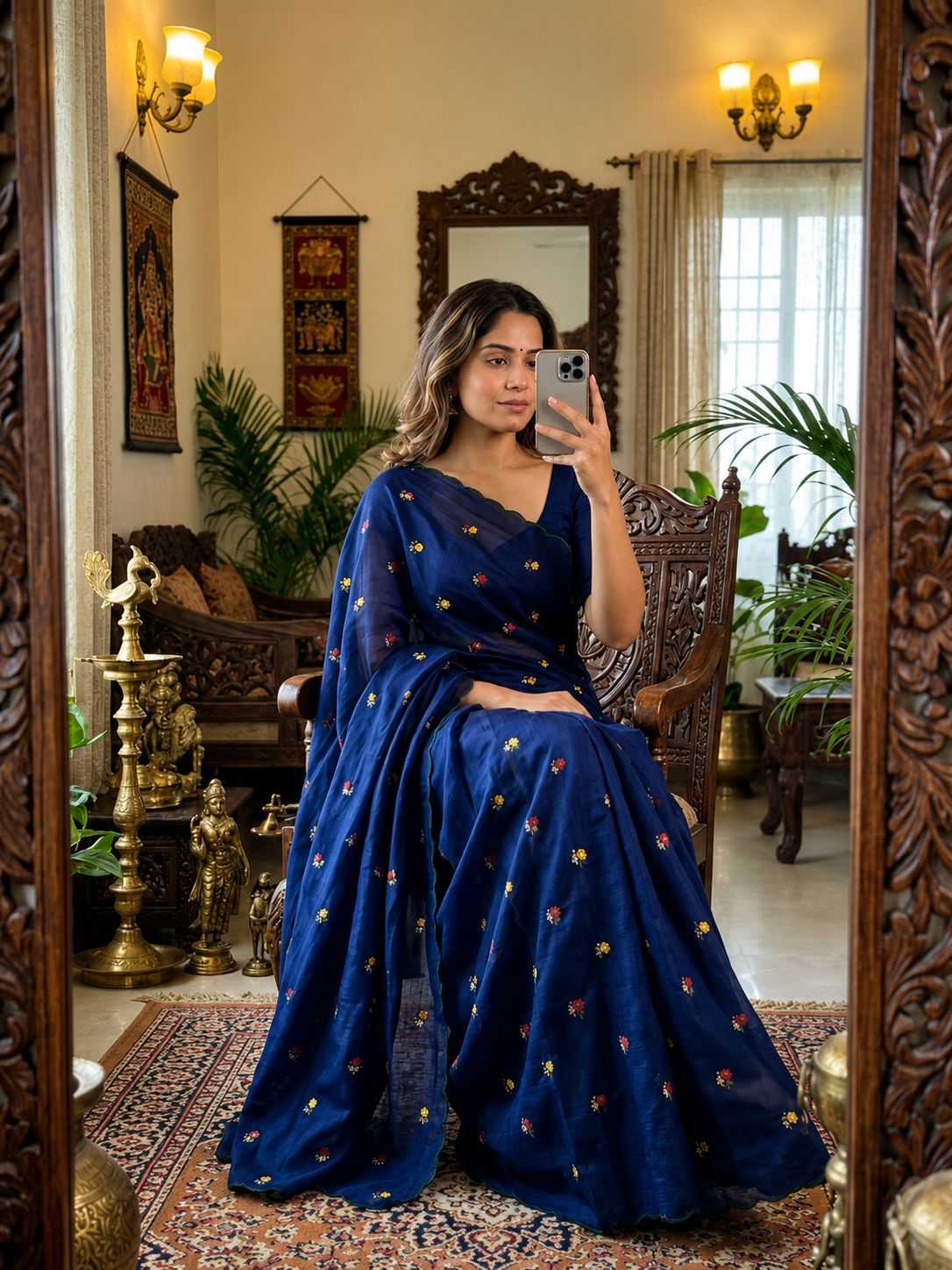 YNF Wholesale Kota Checks Party Wear Sarees  | Surat Manufacturer