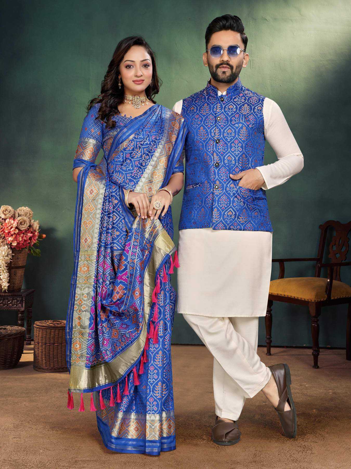 YNF Wholesale Cotton Couple Matching Ethnic Outfits  | Surat Manufacturer