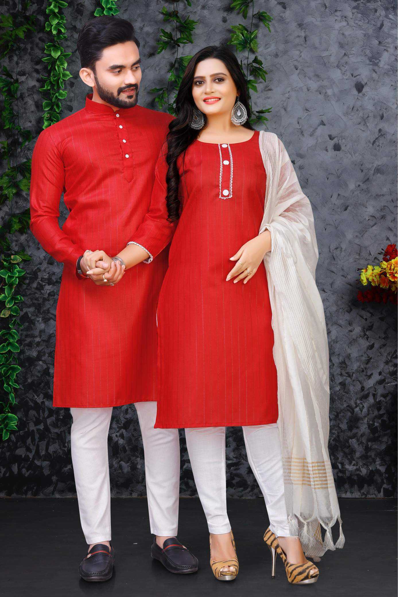 YNF Wholesale Cotton Couple Matching Ethnic Outfits  | Surat Manufacturer