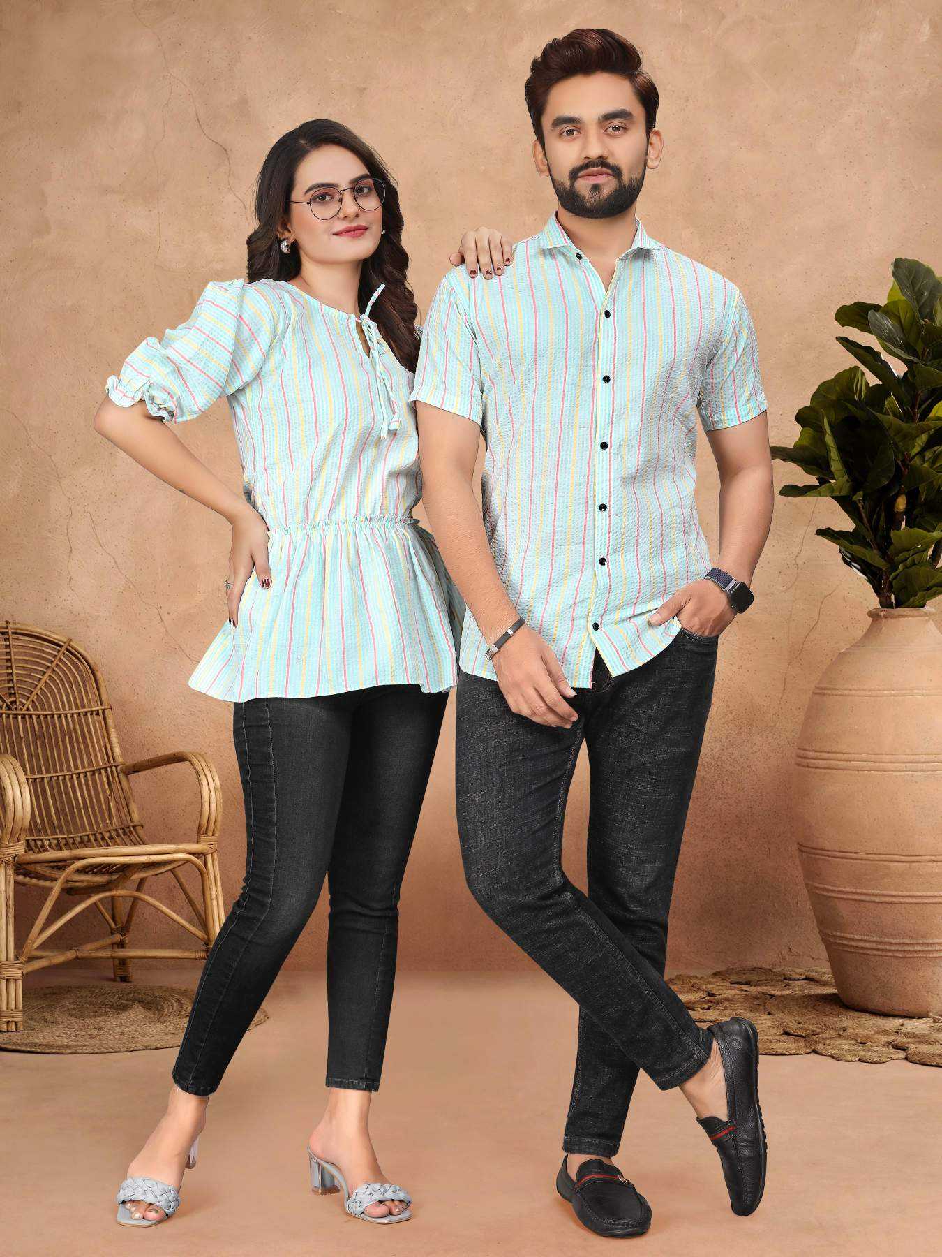 YNF Wholesale Cotton Couple Matching Ethnic Outfits  | Surat Manufacturer