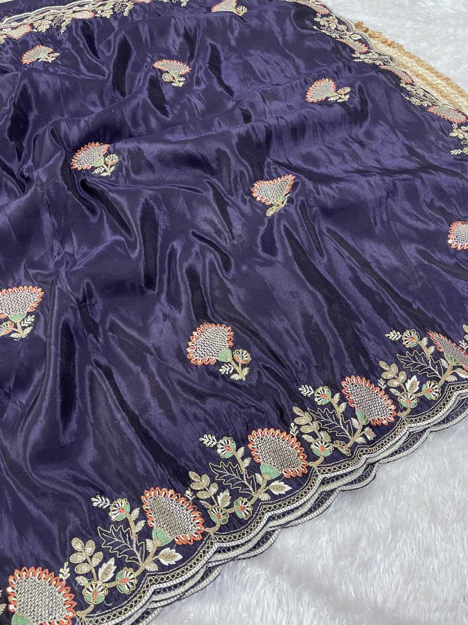 YNF Wholesale Burberry Silk Sequence Sarees  | Surat Manufacturer