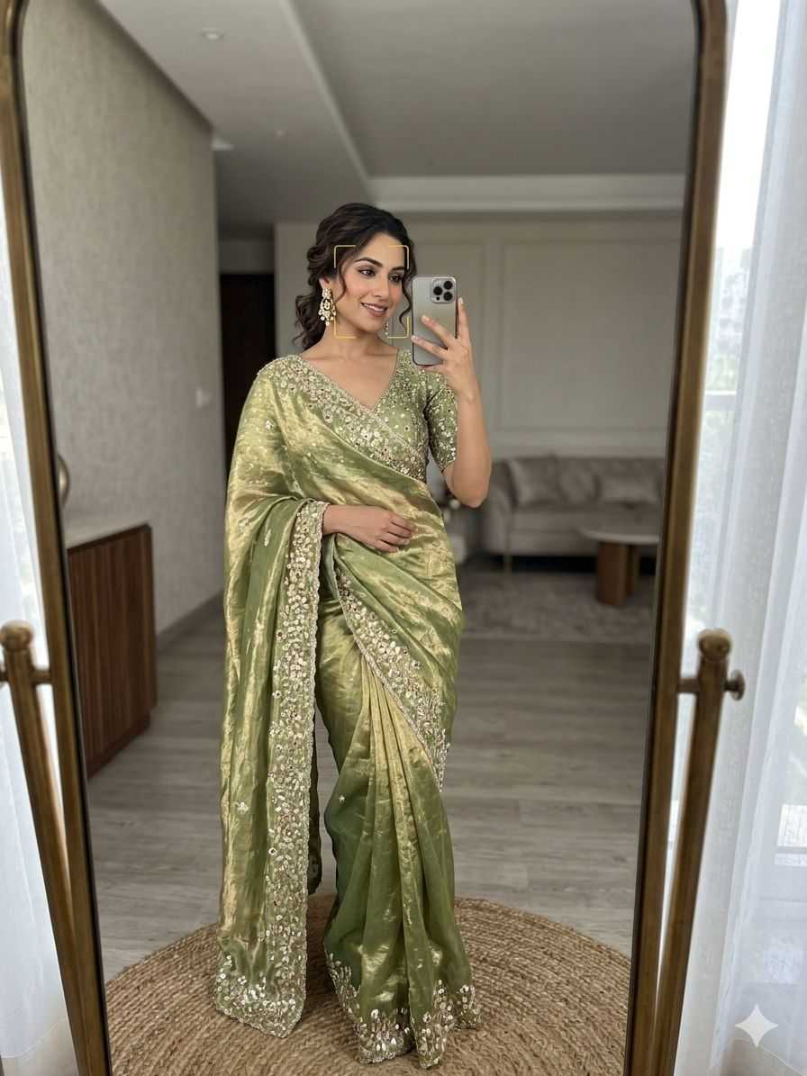 YNF Wholesale FENDY Embroidered Sarees  | Surat Manufacturer