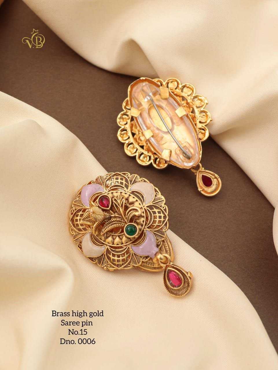 YNF Wholesale Brass Antique Saree Pins KESH164 | Surat Manufacturer