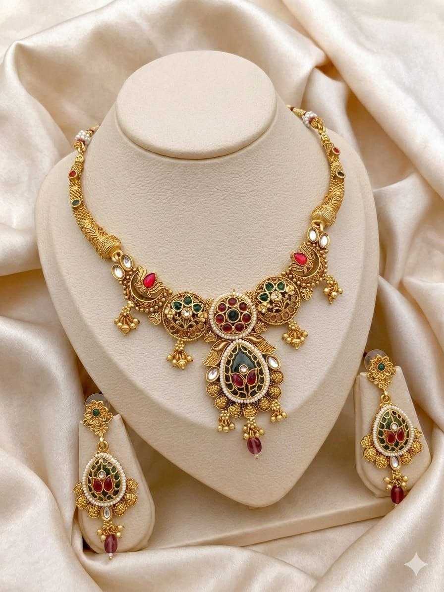 YNF Wholesale Brass Choker Necklaces KESH164 | Surat Manufacturer