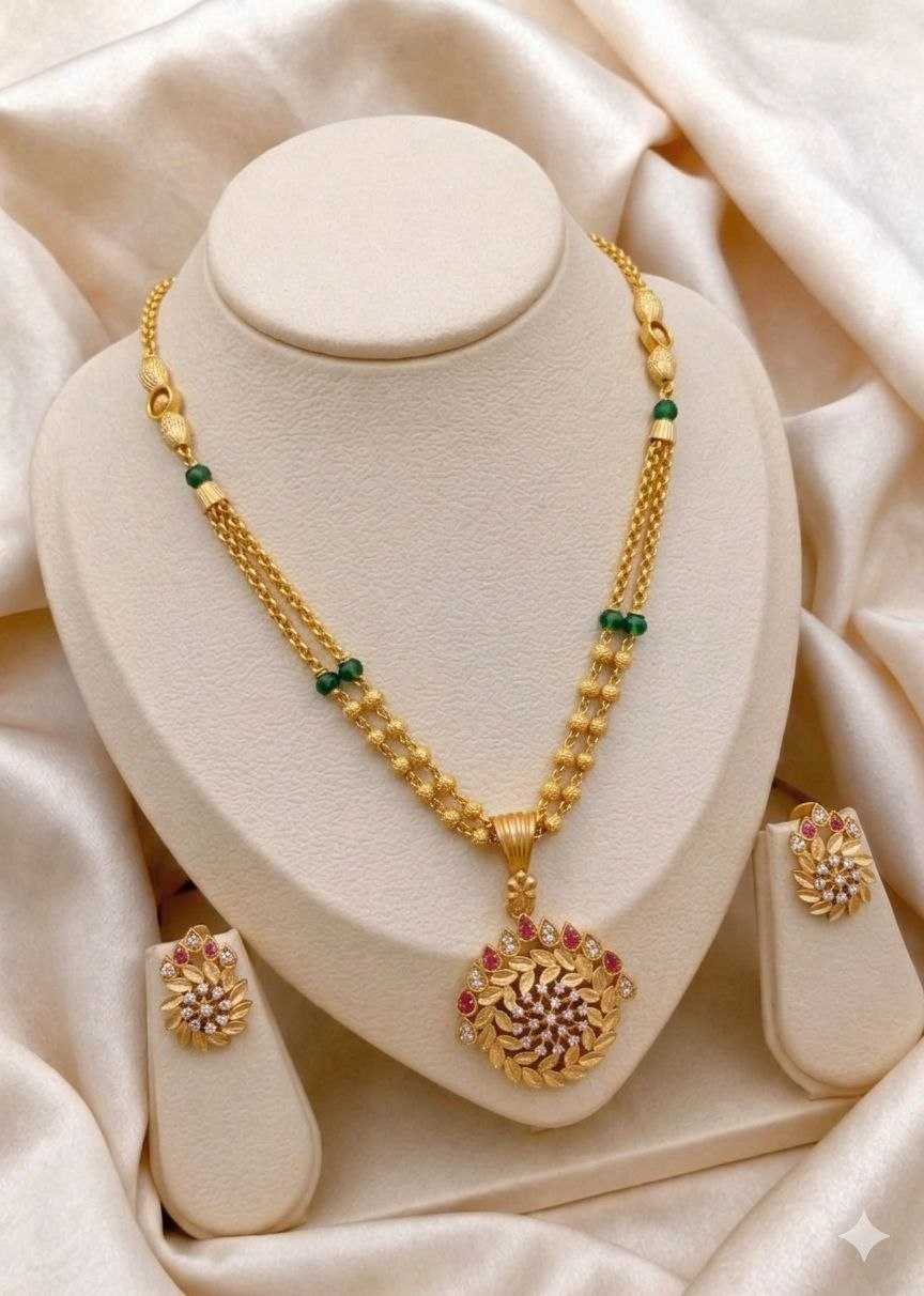 YNF Wholesale Brass Fancy Mala Necklaces KESH164 | Surat Manufacturer