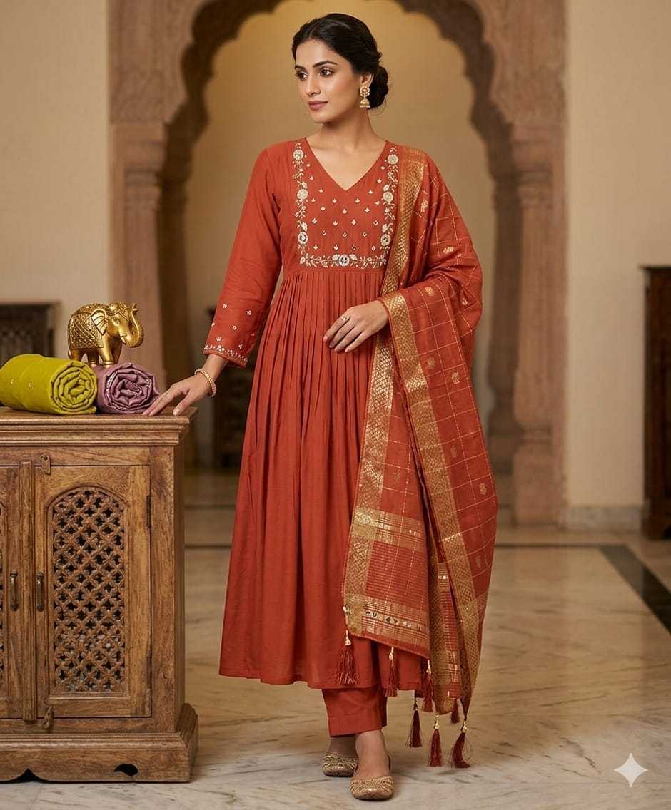YNF Wholesale Chanderi Soft Party Wear Kurtis KESH147 Muskan | Surat Manufacturer