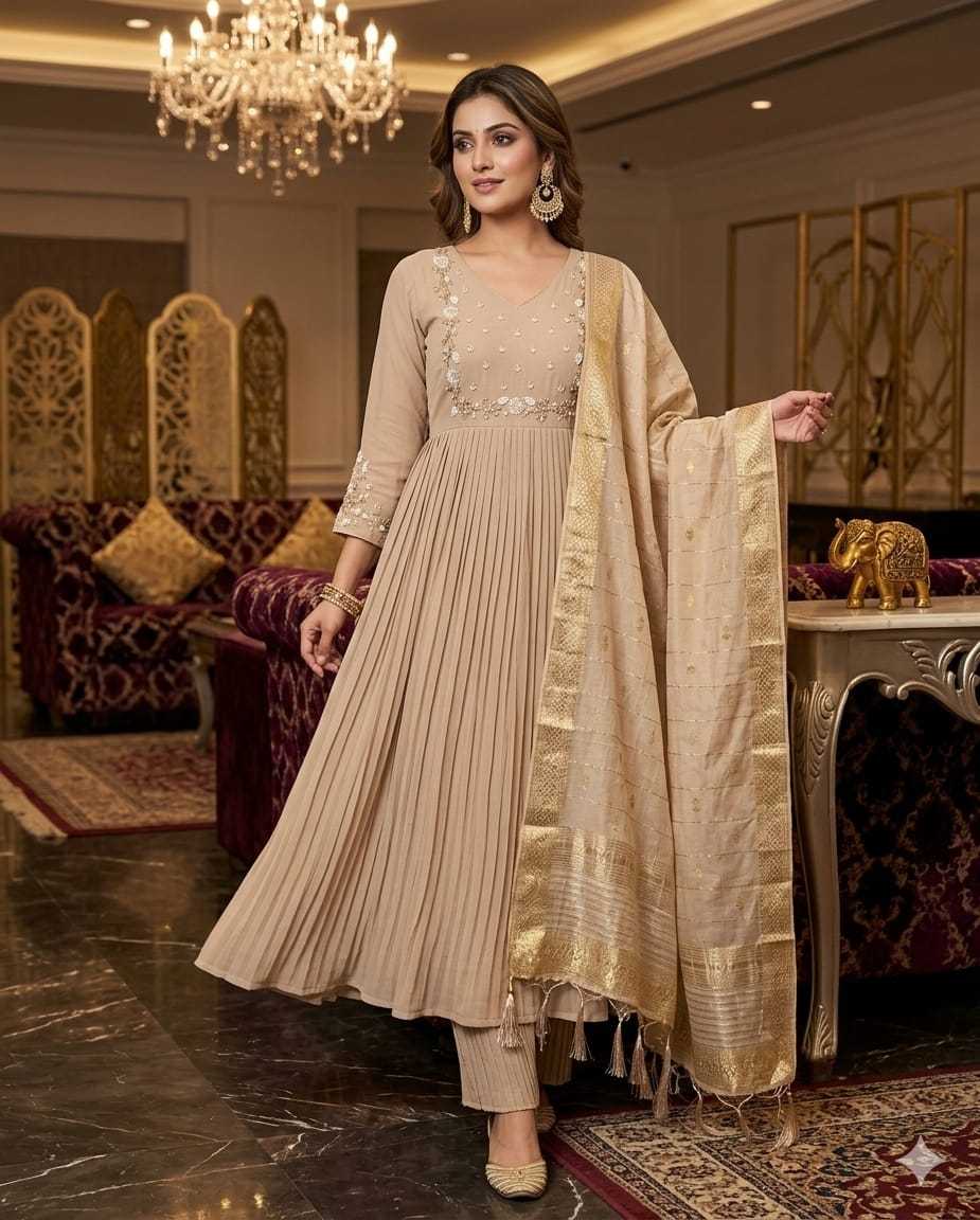 YNF Wholesale Chanderi Soft Party Wear Kurtis KESH147 Muskan | Surat Manufacturer
