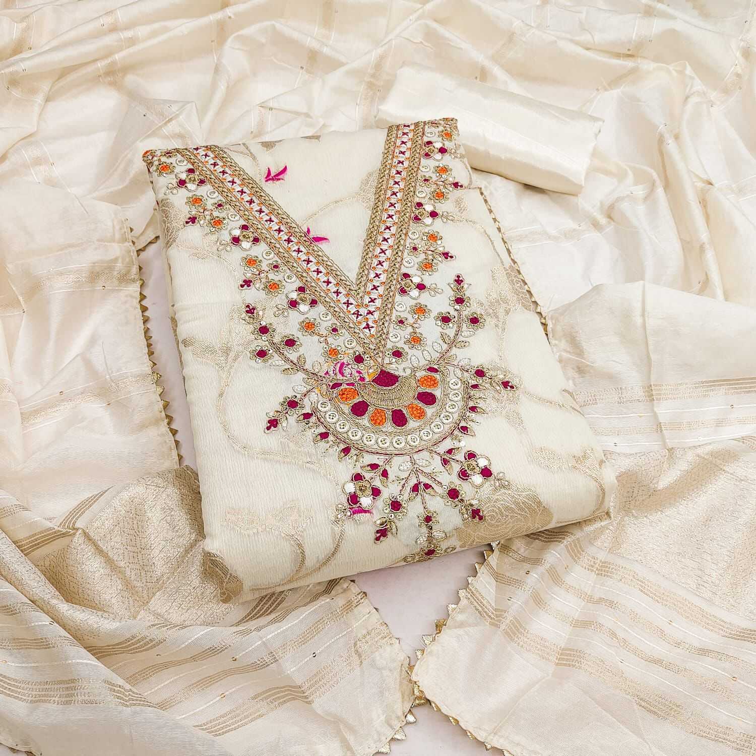 YNF Wholesale Chanderi Soft Ladies Suits KESH153 Ahsifa | Surat Manufacturer