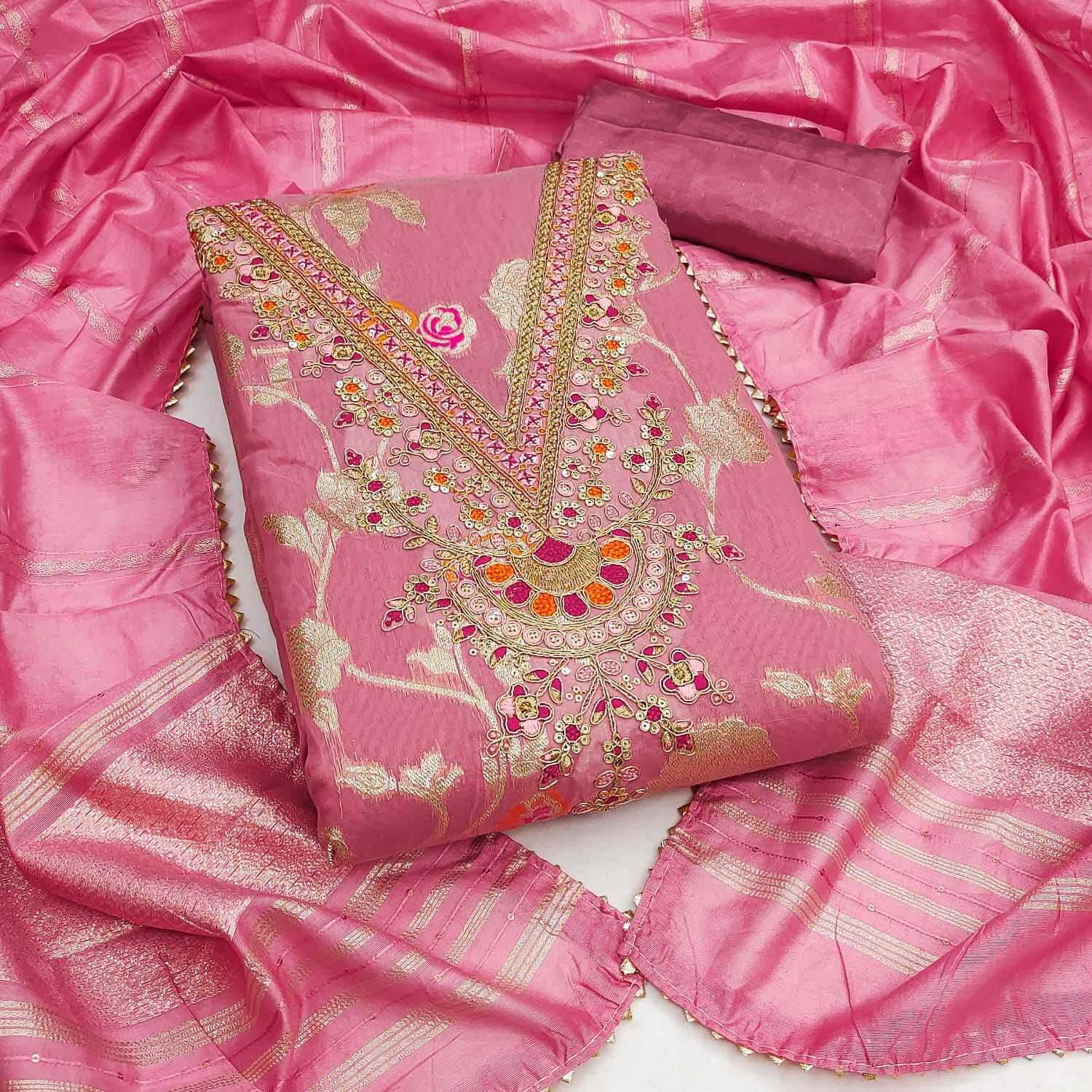 YNF Wholesale Chanderi Soft Ladies Suits KESH153 Ahsifa | Surat Manufacturer