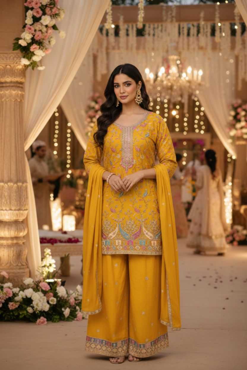 YNF Wholesale Chinon Embroidery Suits KESH745 D-5103 | Surat Manufacturer
