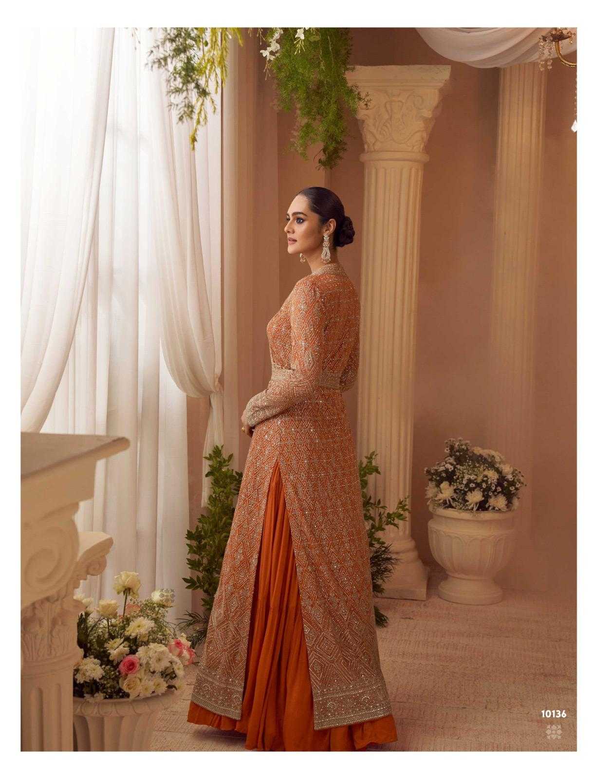 YNF Wholesale Chinon Silk Embroidery Gowns KESH142 SAYURI KASMIRA | Surat Manufacturer