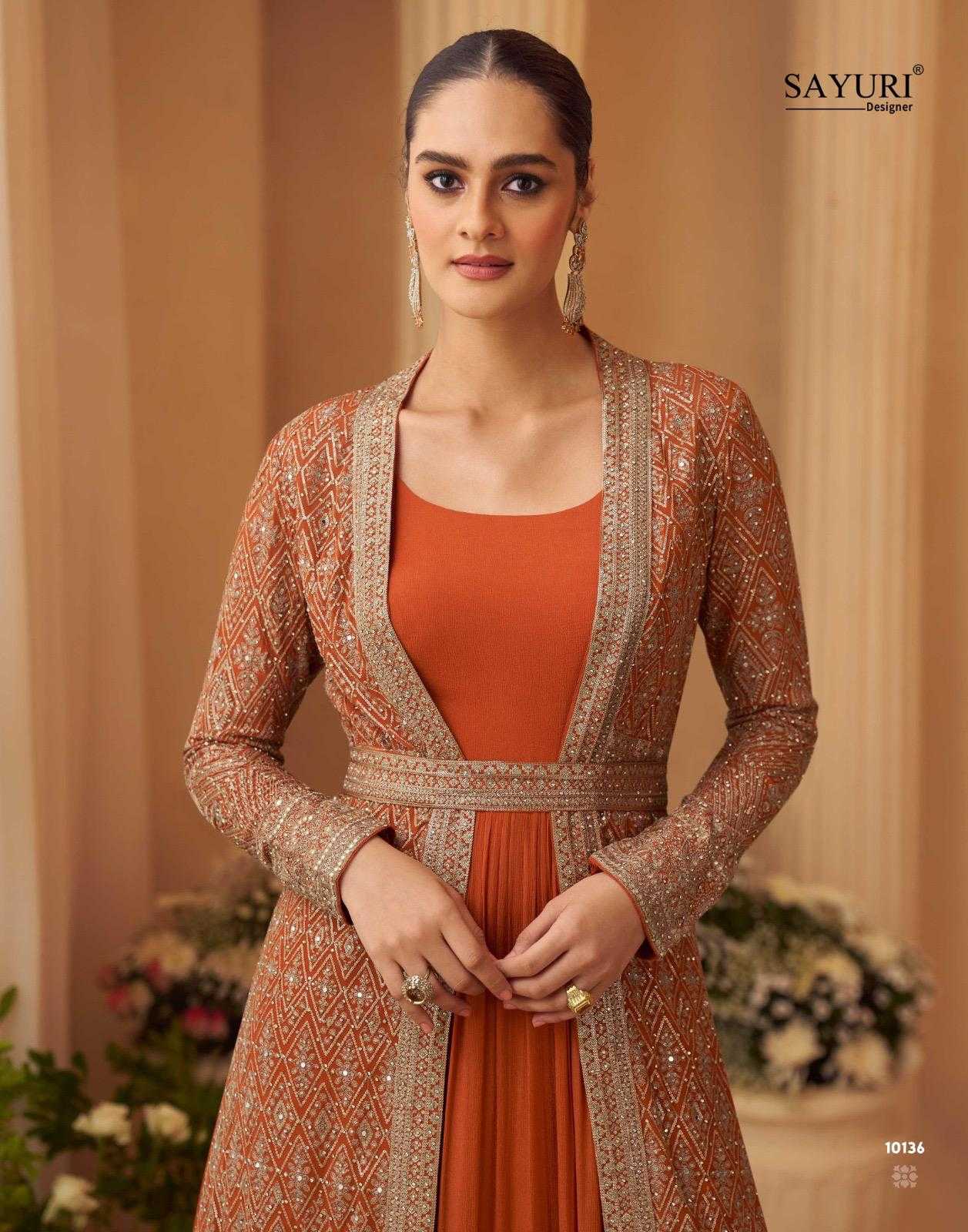 YNF Wholesale Chinon Silk Embroidery Gowns KESH142 SAYURI KASMIRA | Surat Manufacturer