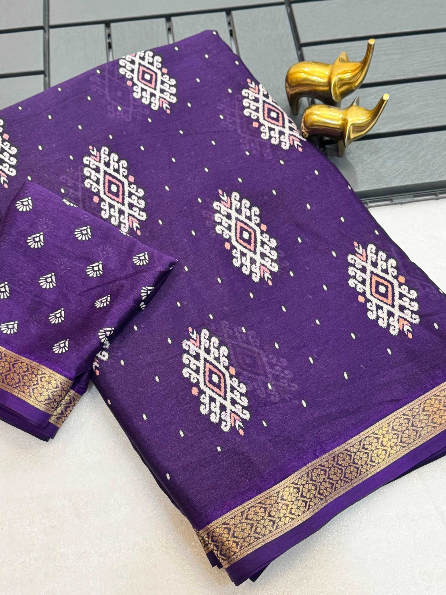 YNF Wholesale Chinon Silk Printed Silk Saree KESH187 Ayatnoor | Surat Manufacturer