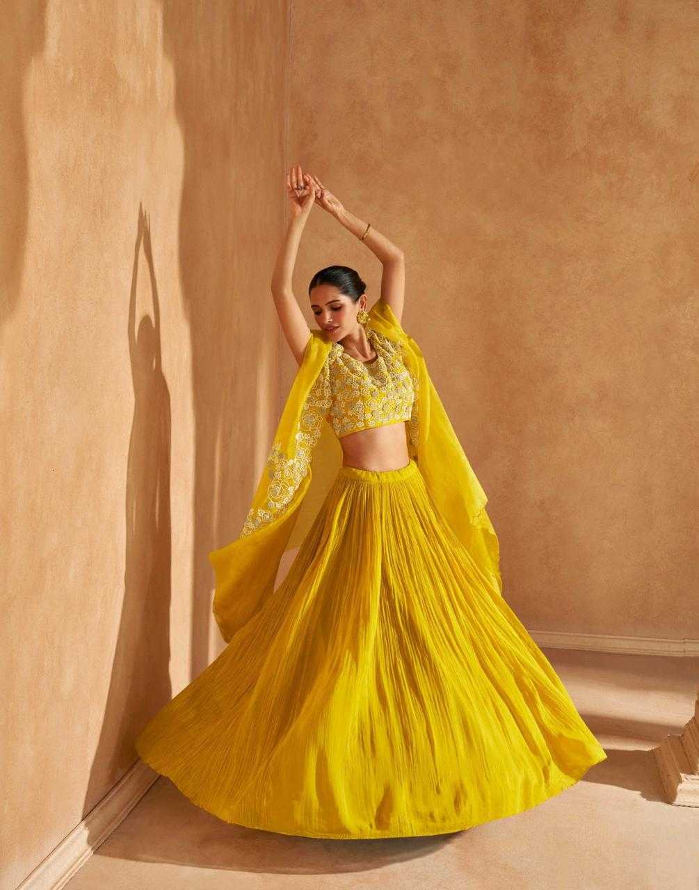 YNF Wholesale Chinon Silk Silk Lehenga KESH530 SAYURI KALKI | Surat Manufacturer
