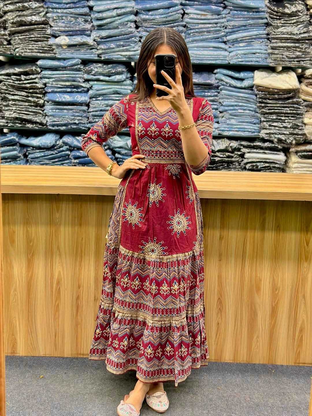 YNF Wholesale Cotton Anarkali Gown KESH562 108 | Surat Manufacturer