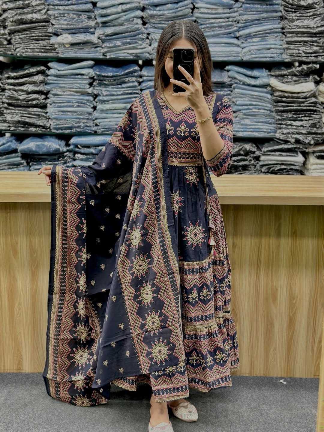 YNF Wholesale Cotton Anarkali Gown KESH562 108 | Surat Manufacturer