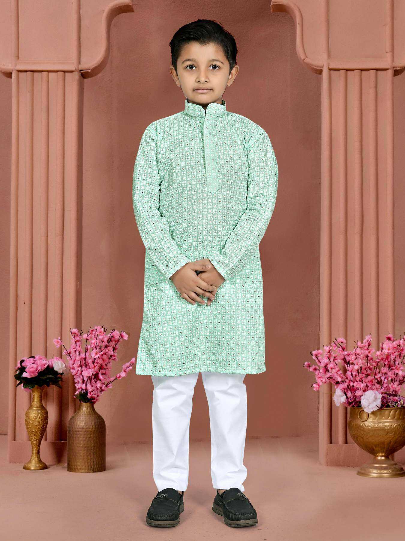 YNF Wholesale Cotton Boys Kurta Pyjama KESH620 400 | Surat Manufacturer