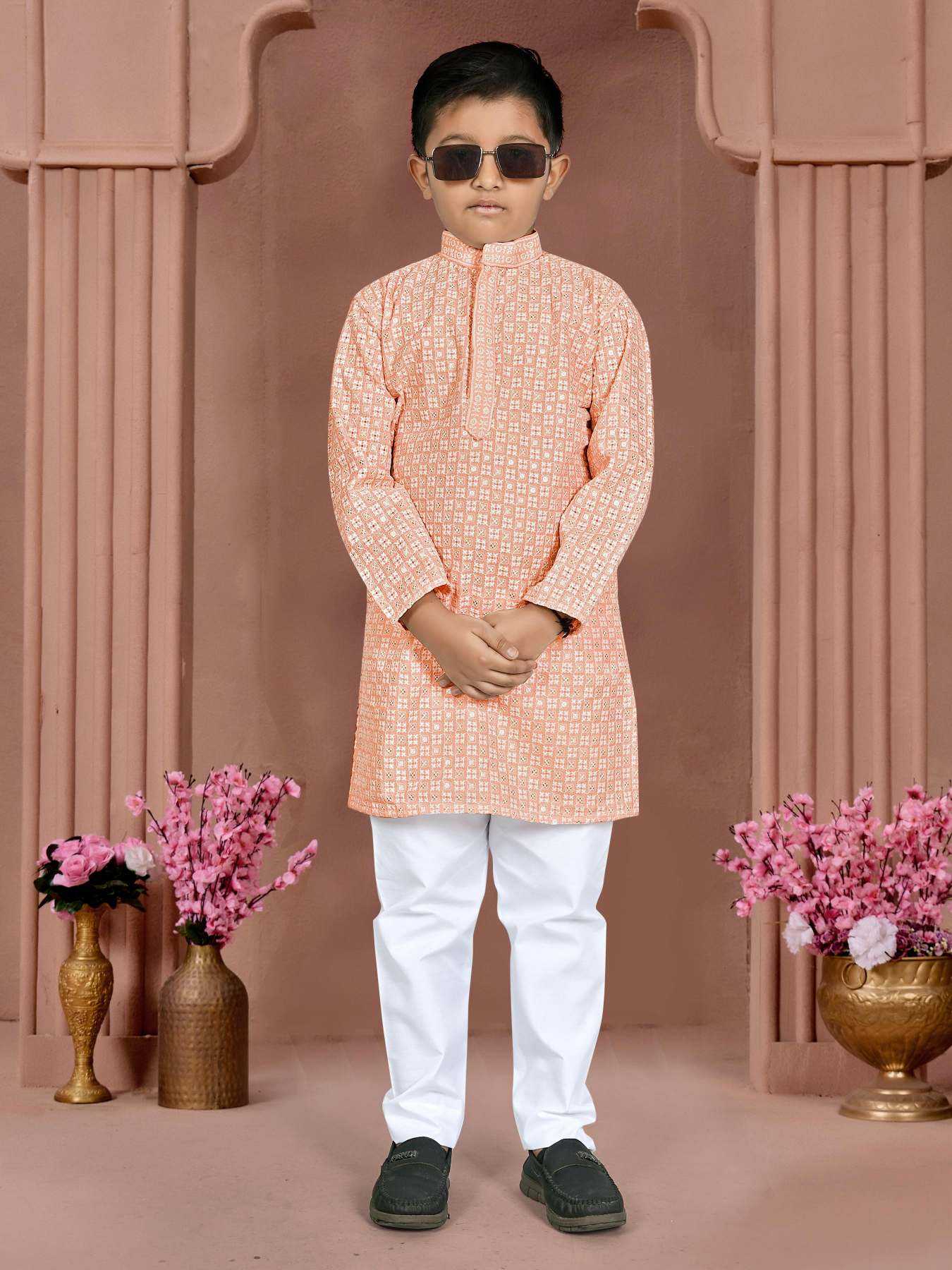 YNF Wholesale Cotton Boys Kurta Pyjama KESH620 400 | Surat Manufacturer