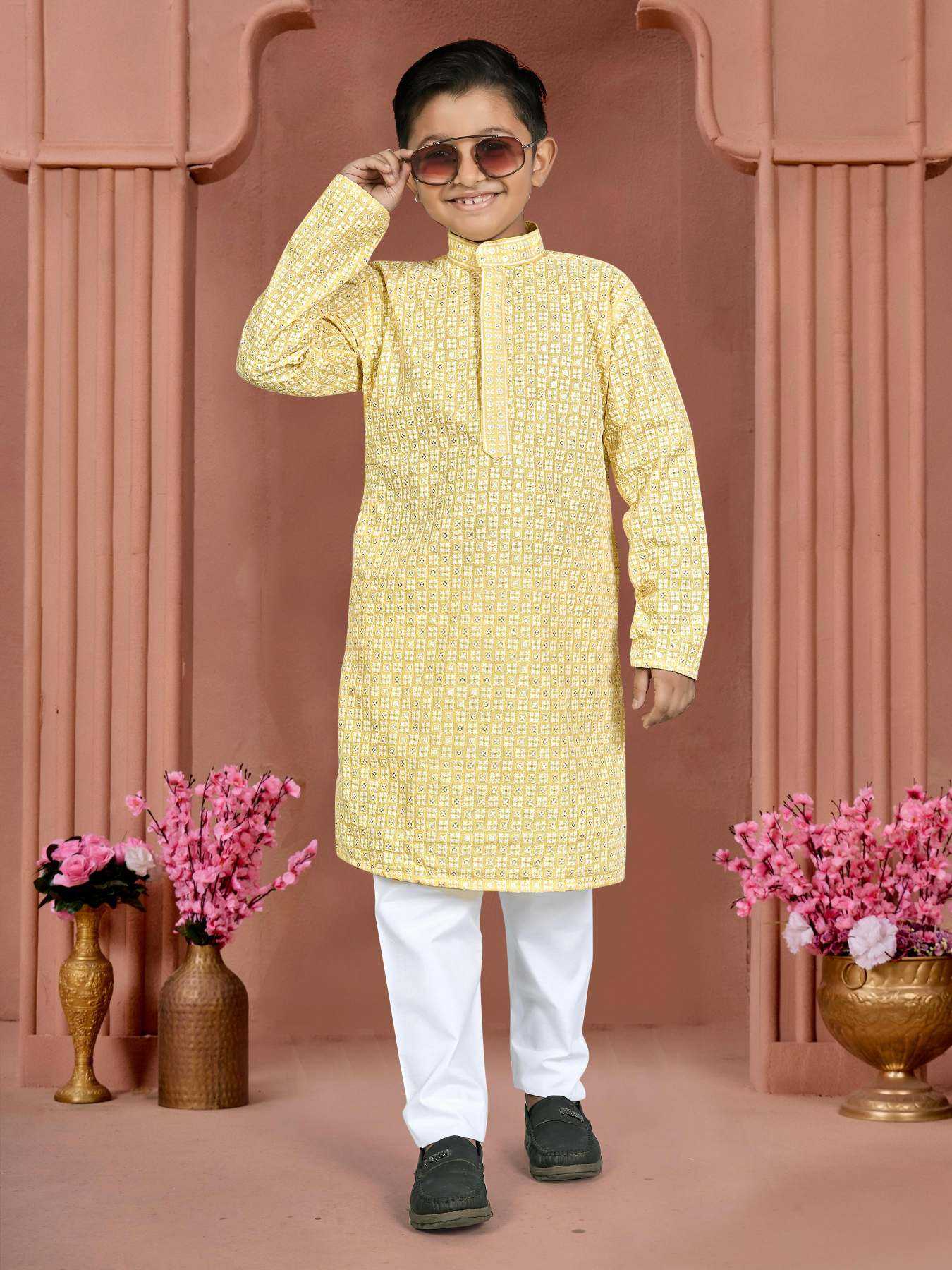 YNF Wholesale Cotton Boys Kurta Pyjama KESH620 400 | Surat Manufacturer