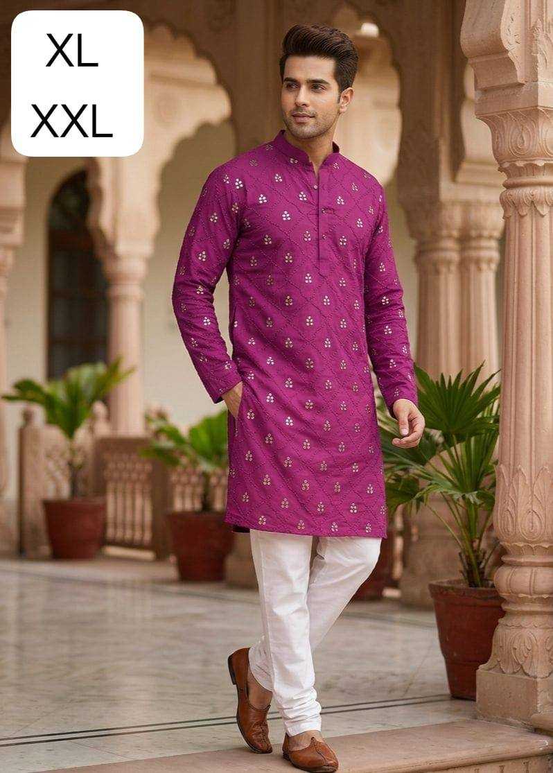 YNF Wholesale Cotton Mens Kurta Pyjama KESH650 Mirror | Surat Manufacturer