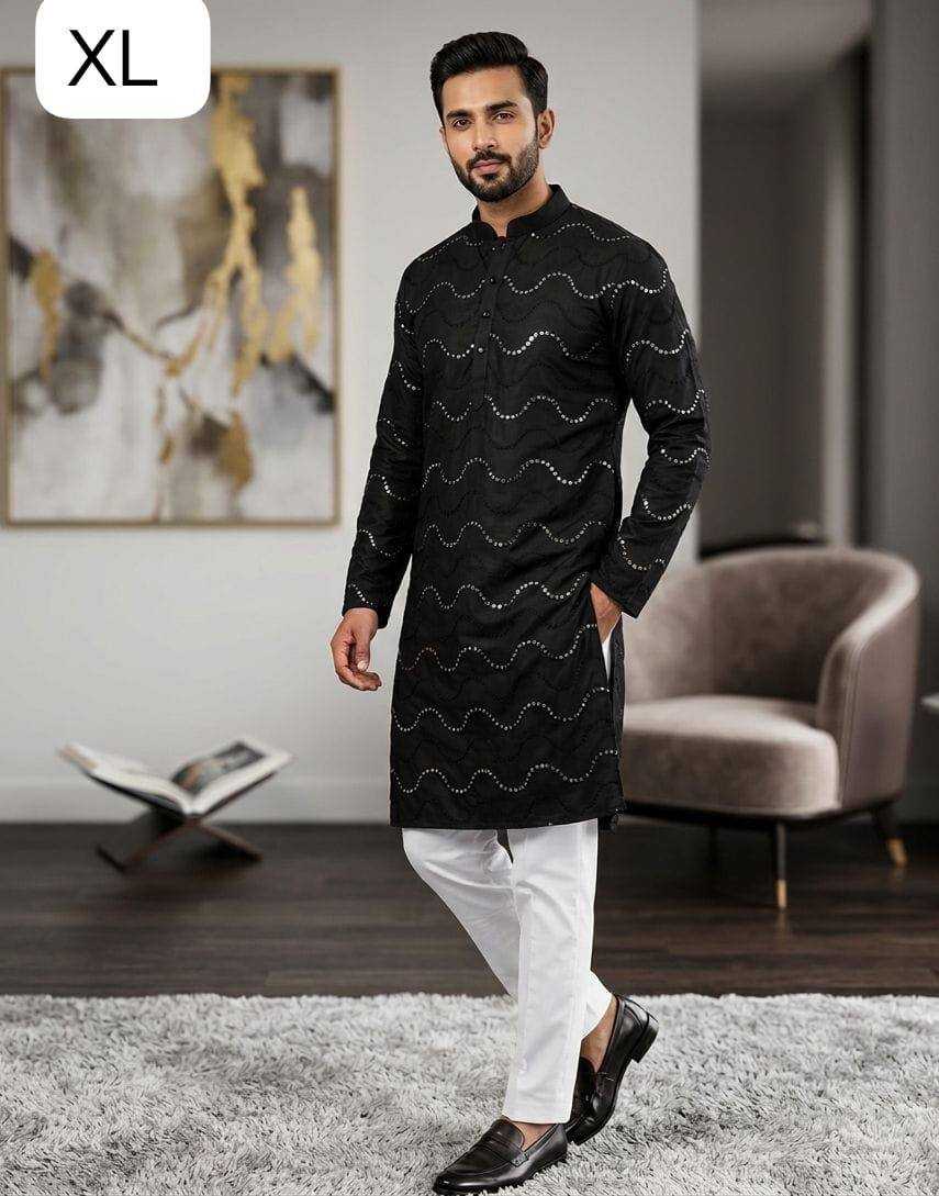 YNF Wholesale Cotton Mens Kurta Pyjama KESH650 Mirror | Surat Manufacturer