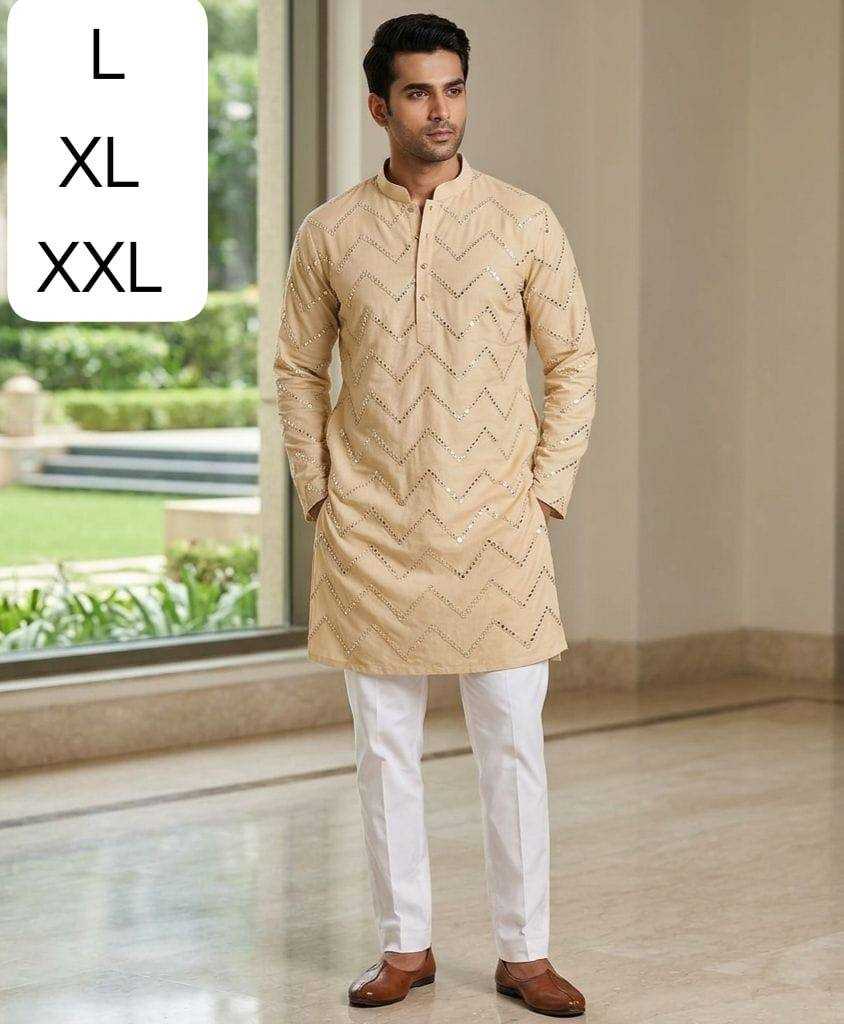 YNF Wholesale Cotton Mens Kurta Pyjama KESH650 Mirror | Surat Manufacturer