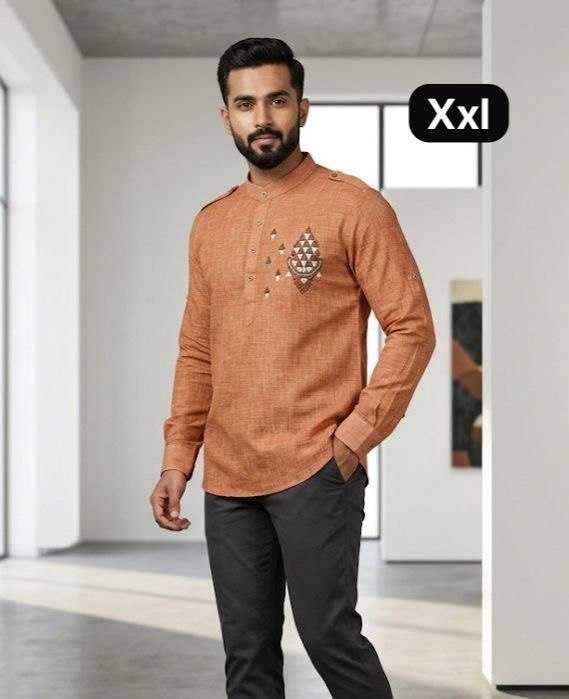 YNF Wholesale Cotton Mens Kurtas KESH650 Short | Surat Manufacturer