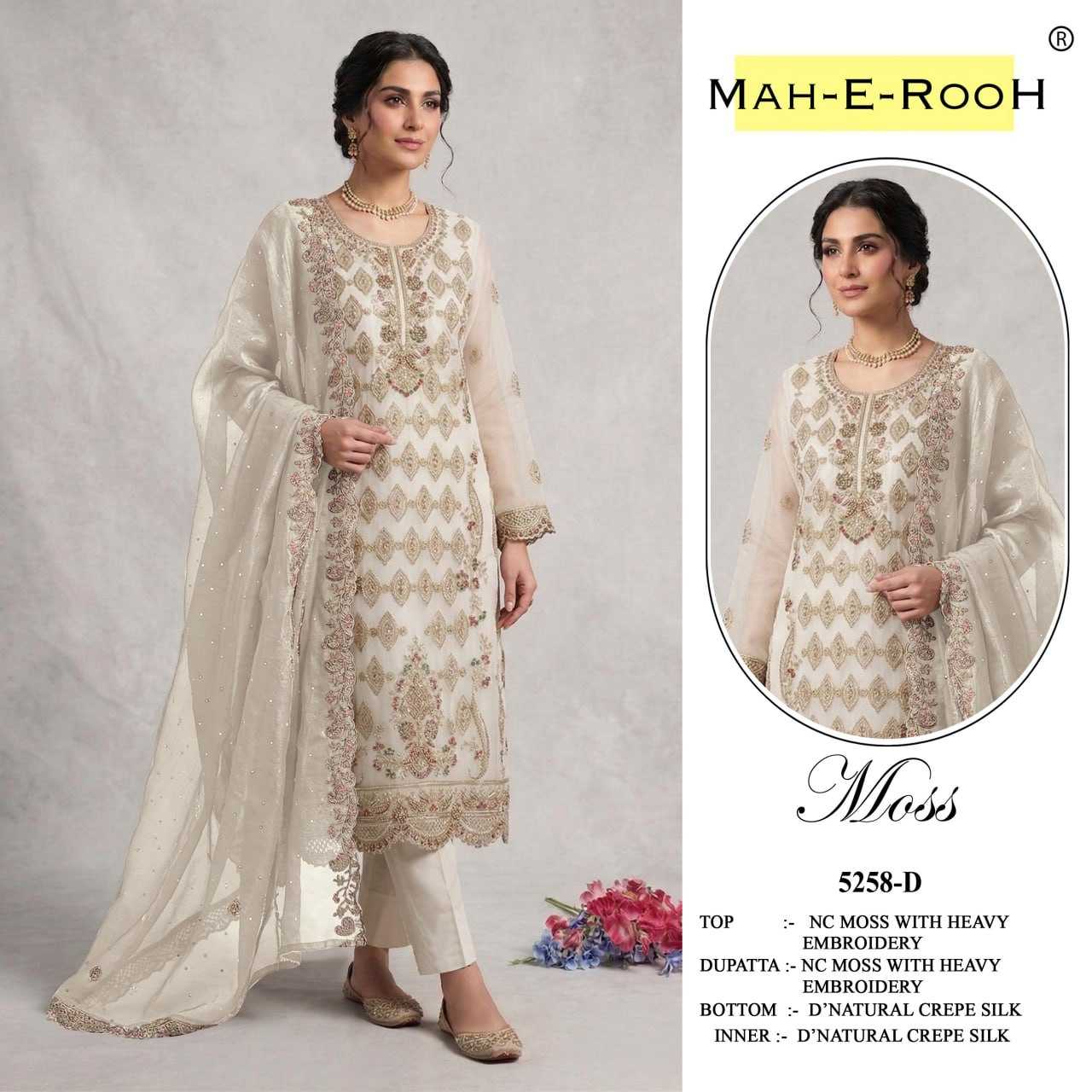 YNF Wholesale Dull Moss Embroidery Suits KESH704 5258 | Surat Manufacturer
