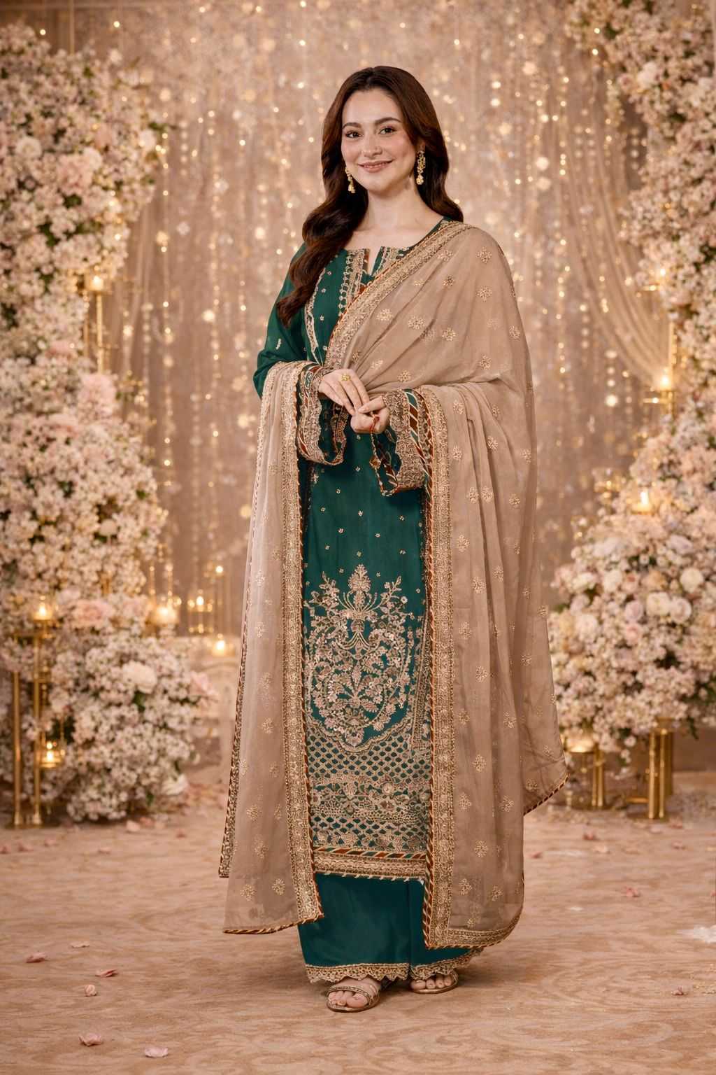 YNF Wholesale Faux Georgette Pakistani Suits KESH745 TF-1301 | Surat Manufacturer