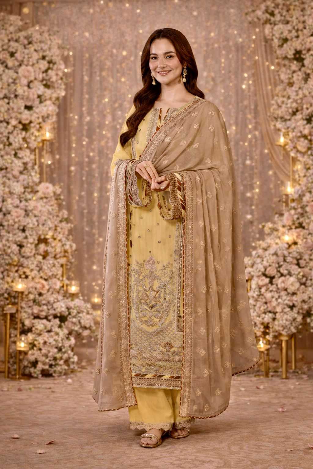 YNF Wholesale Faux Georgette Pakistani Suits KESH745 TF-1301 | Surat Manufacturer