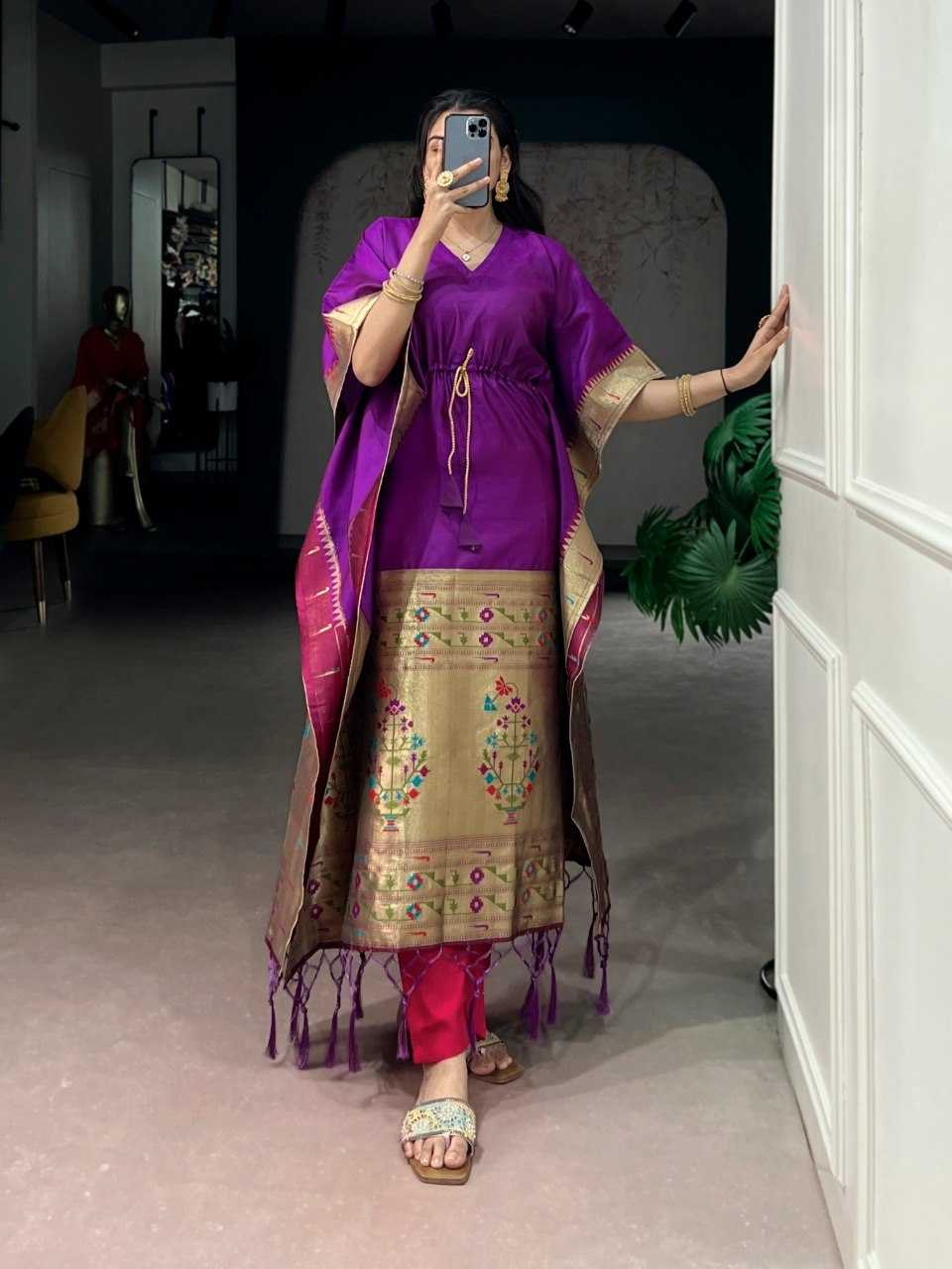 YNF Wholesale Jacquard Kaftans KESH134 3802 | Surat Manufacturer