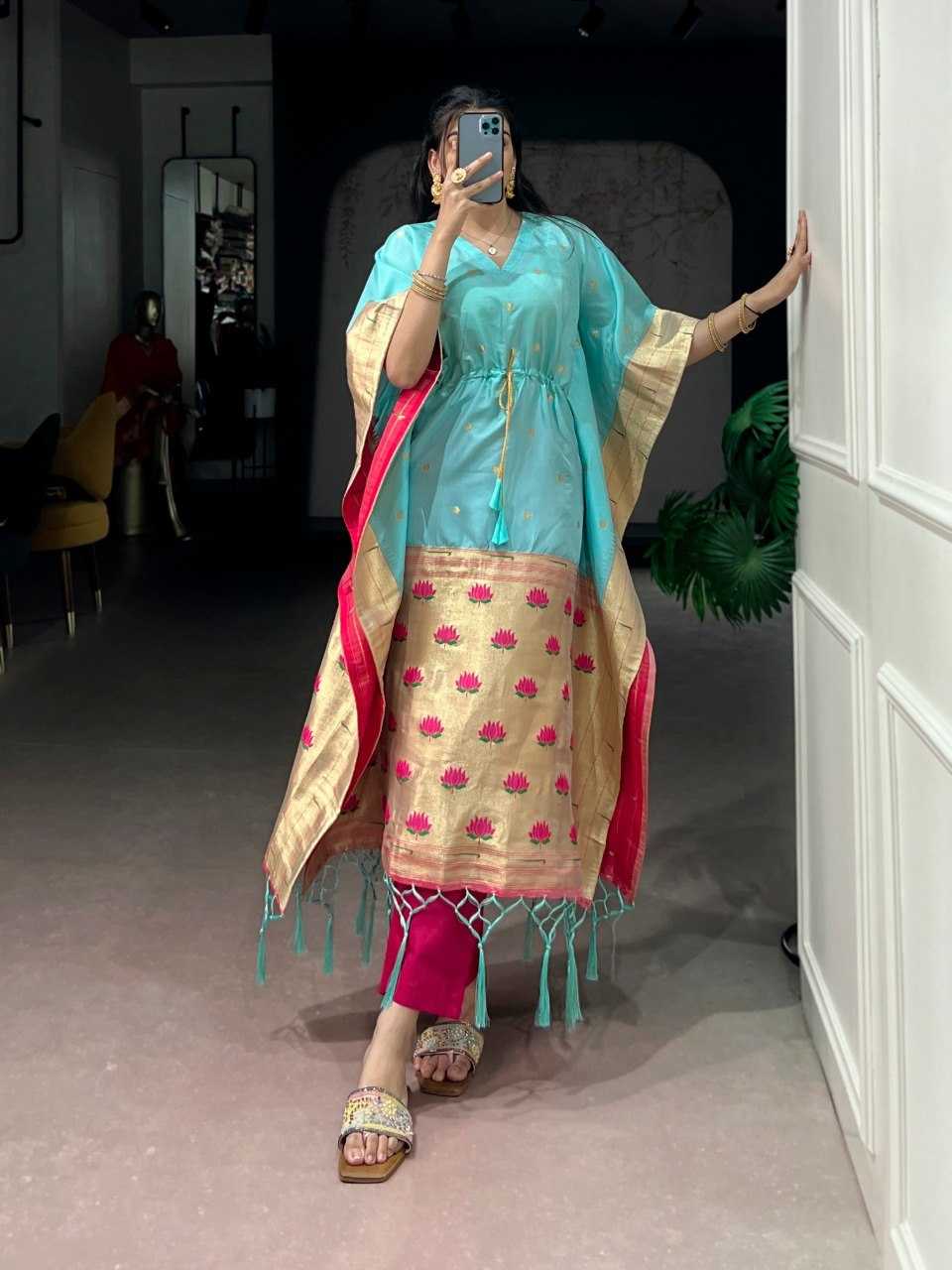 YNF Wholesale Jacquard Kaftans KESH134 3802 | Surat Manufacturer