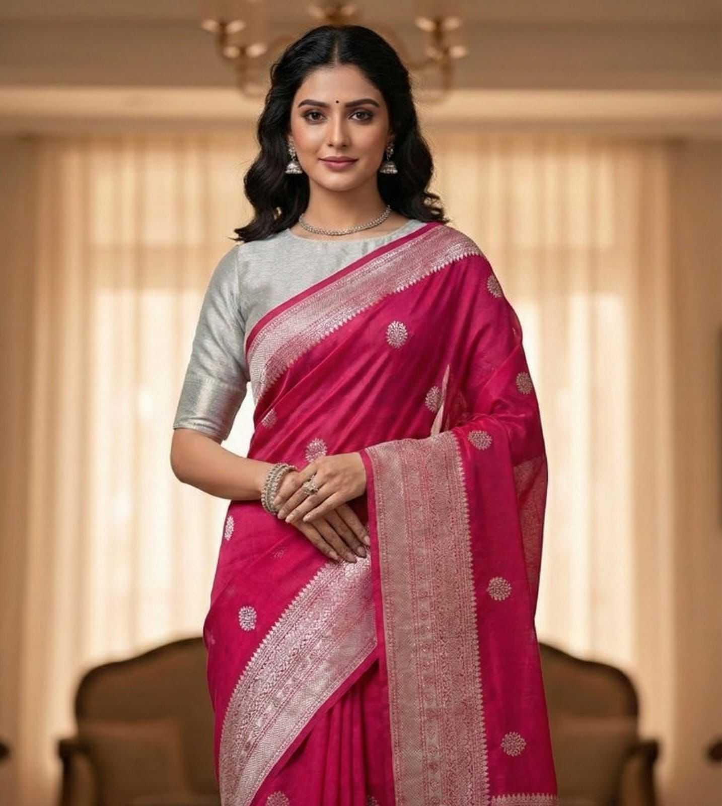 YNF Wholesale Jacquard Party Wear Sarees KESH577 32 | Surat Manufacturer