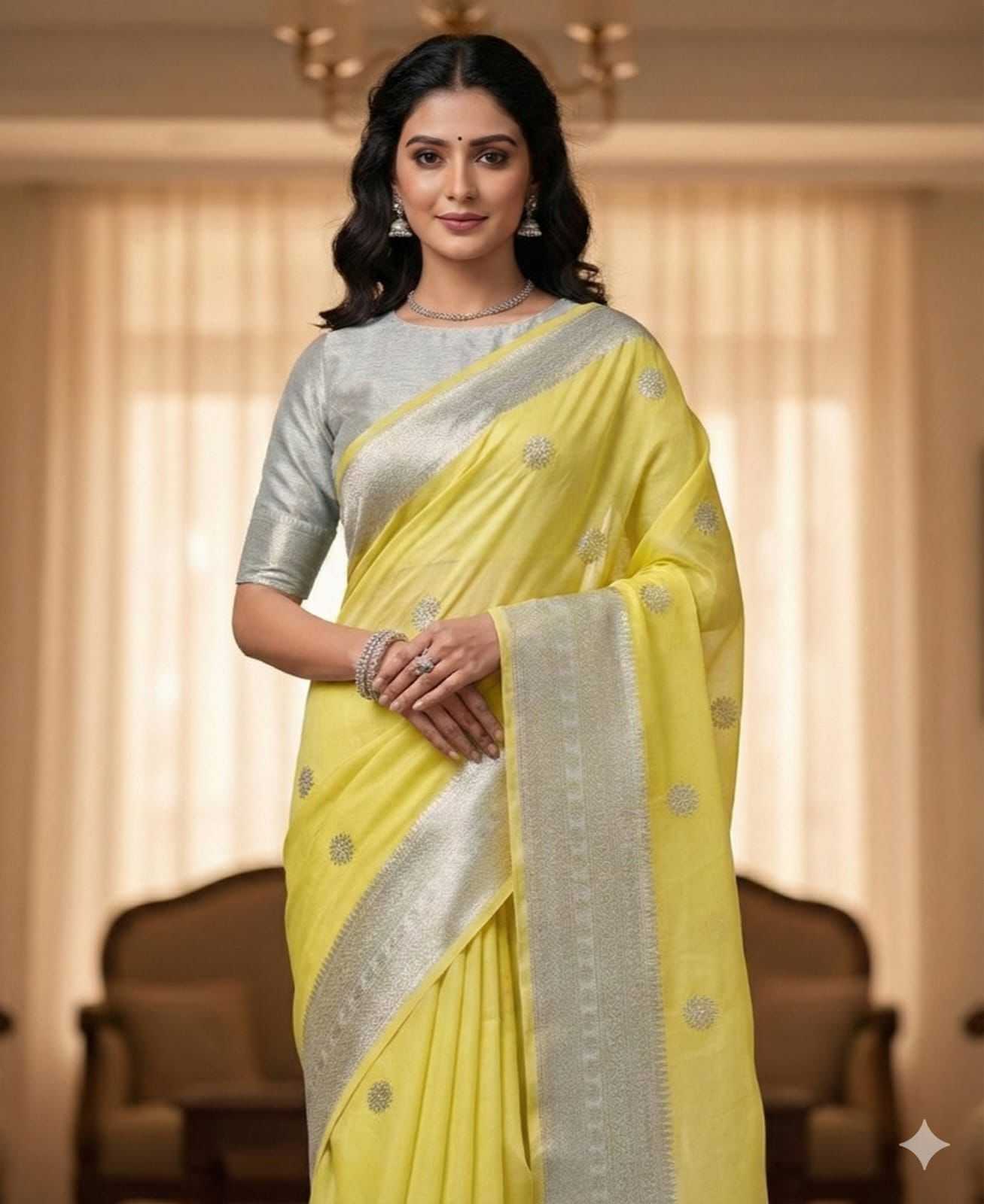 YNF Wholesale Jacquard Party Wear Sarees KESH577 32 | Surat Manufacturer