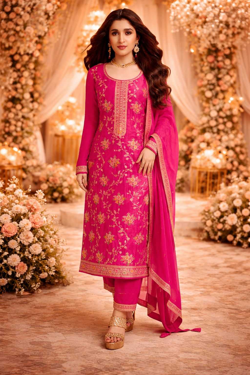 YNF Wholesale Jacquard Embroidery Suits KESH745 TF-1554 | Surat Manufacturer