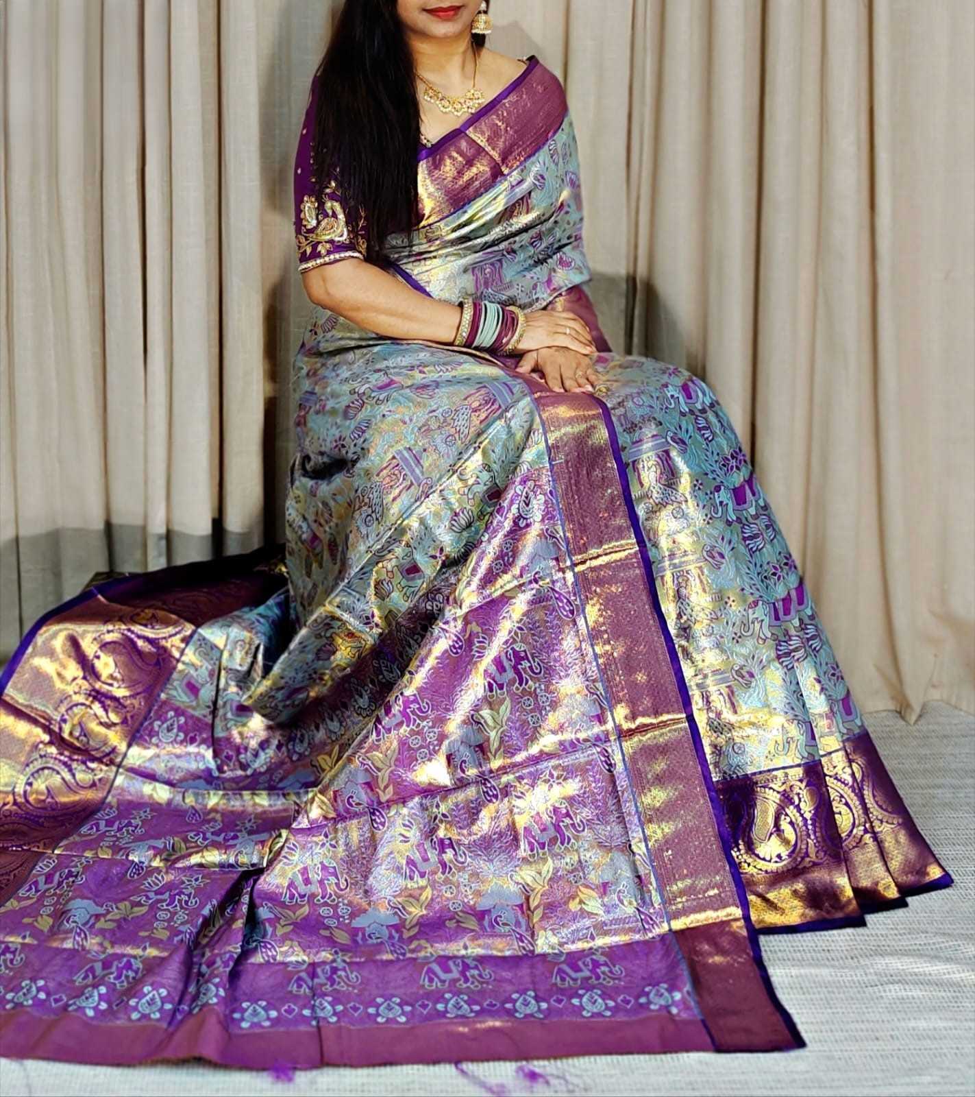 YNF Wholesale Kanjivaram Silk Kanjivaram Silk Sarees RIN211 Pushpa-Vol-1 | Surat Manufacturer