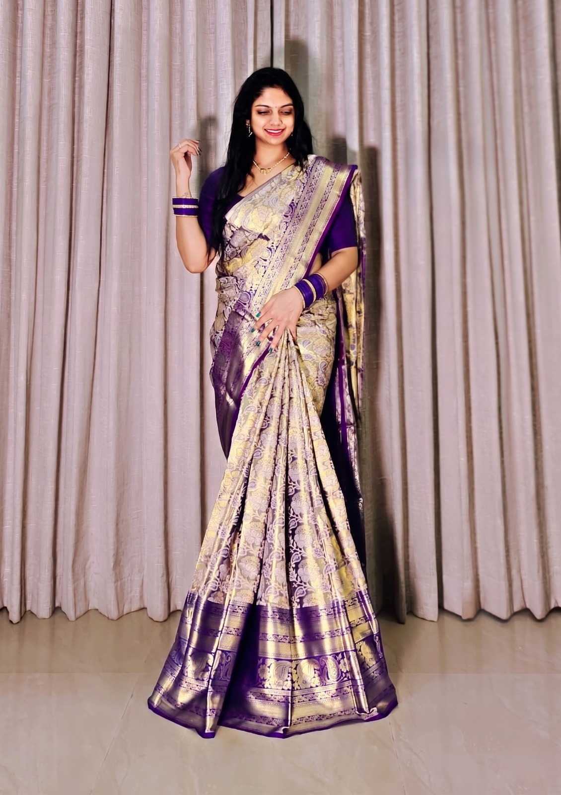 YNF Wholesale Kanjivaram Silk Handloom Sarees RIN211 Sravanti-Vol-3 | Surat Manufacturer