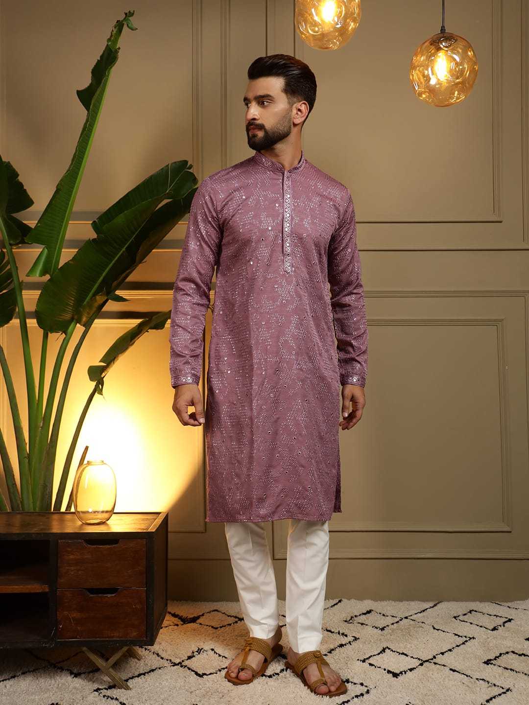YNF Wholesale Khadi Cotton Mens Kurtas KESH629 Vantara- 07 | Surat Manufacturer