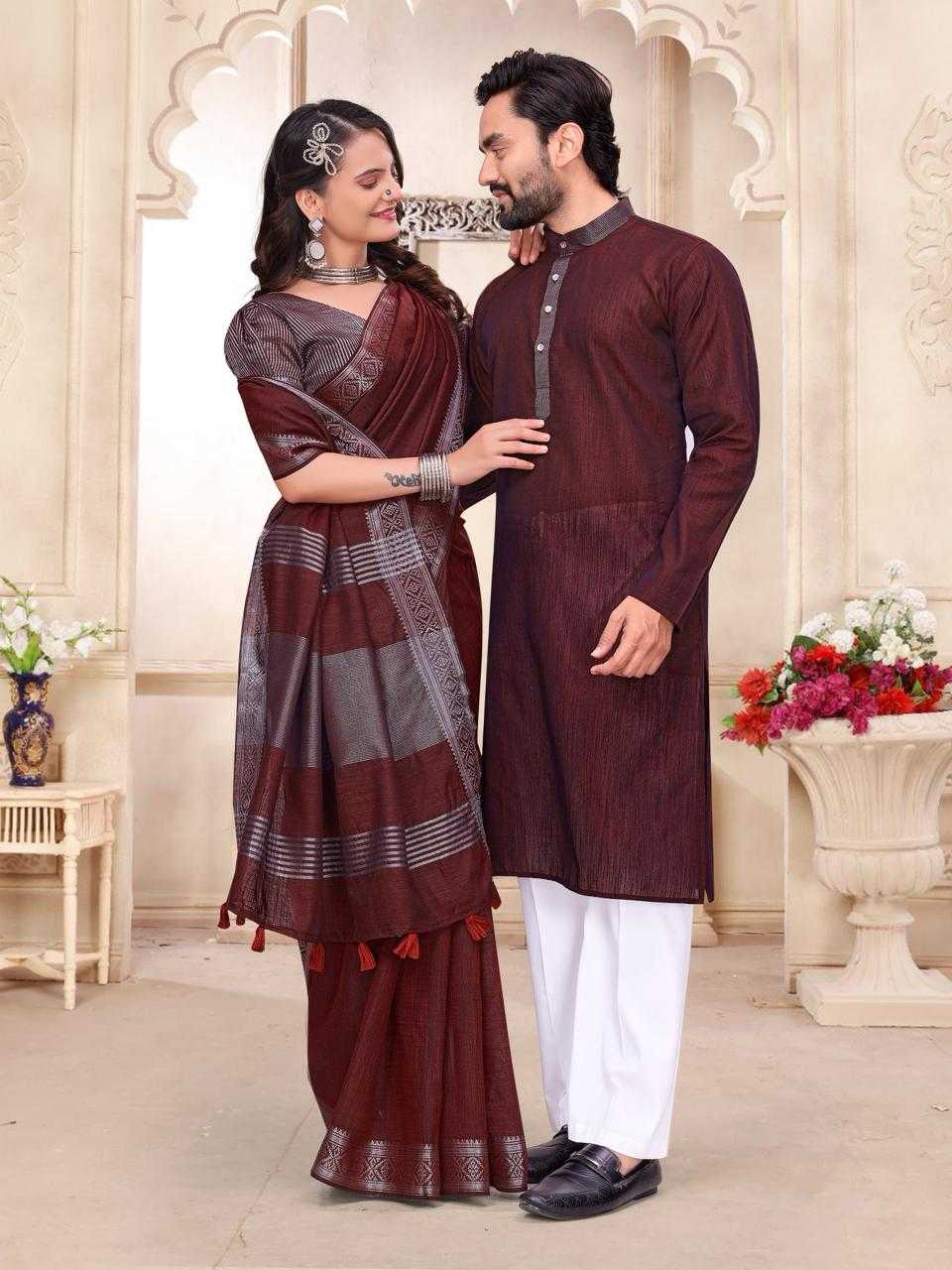 YNF Wholesale Linen Couple Matching Ethnic Outfits KESH620 Radhe Shyam | Surat Manufacturer