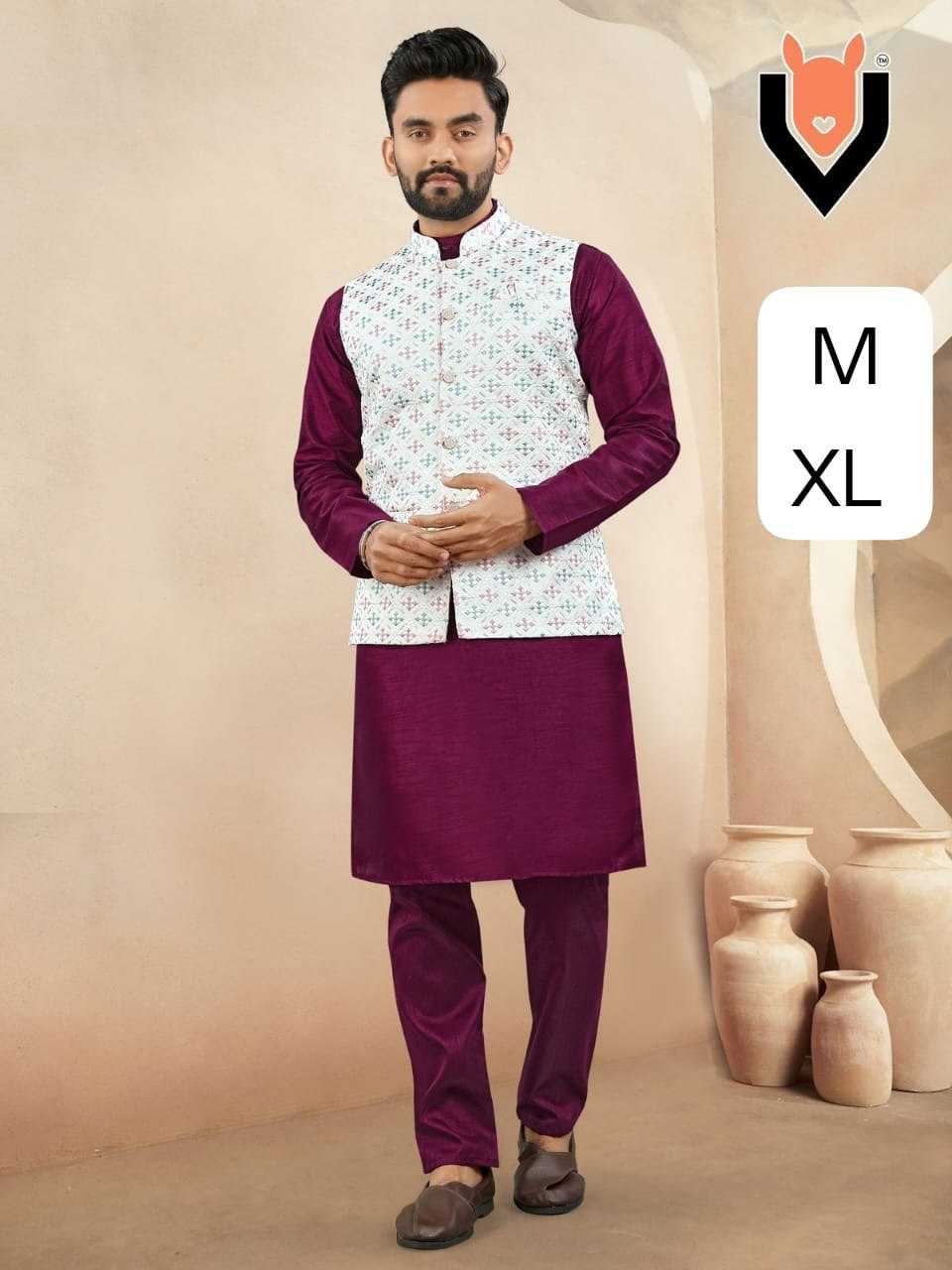 YNF Wholesale Malay Satin Silk Mens Kurta Pyjama KESH650 new | Surat Manufacturer