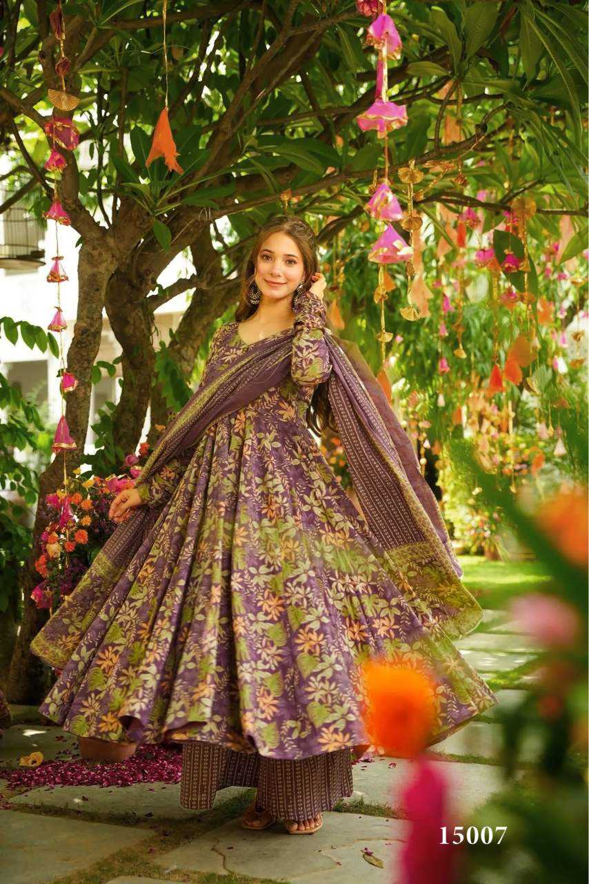 YNF Wholesale Muslin Cotton Printed Gowns KESH448 15001 | Surat Manufacturer