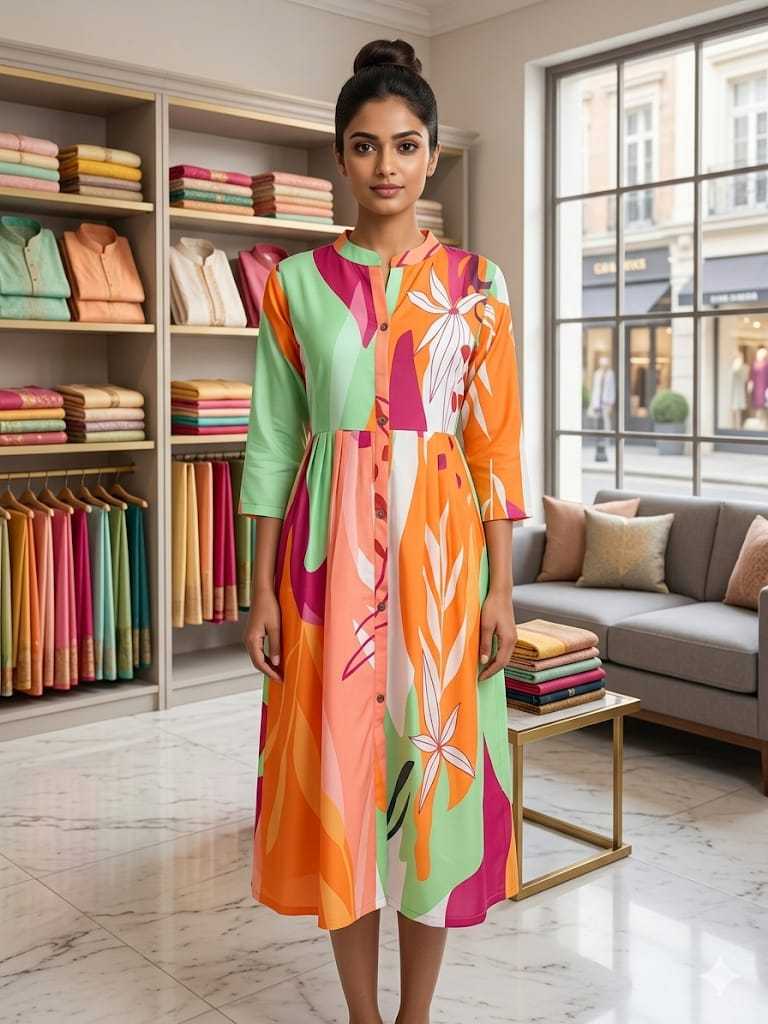 YNF Wholesale Muslin One Piece Dress KESH711 Bhavishka | Surat Manufacturer