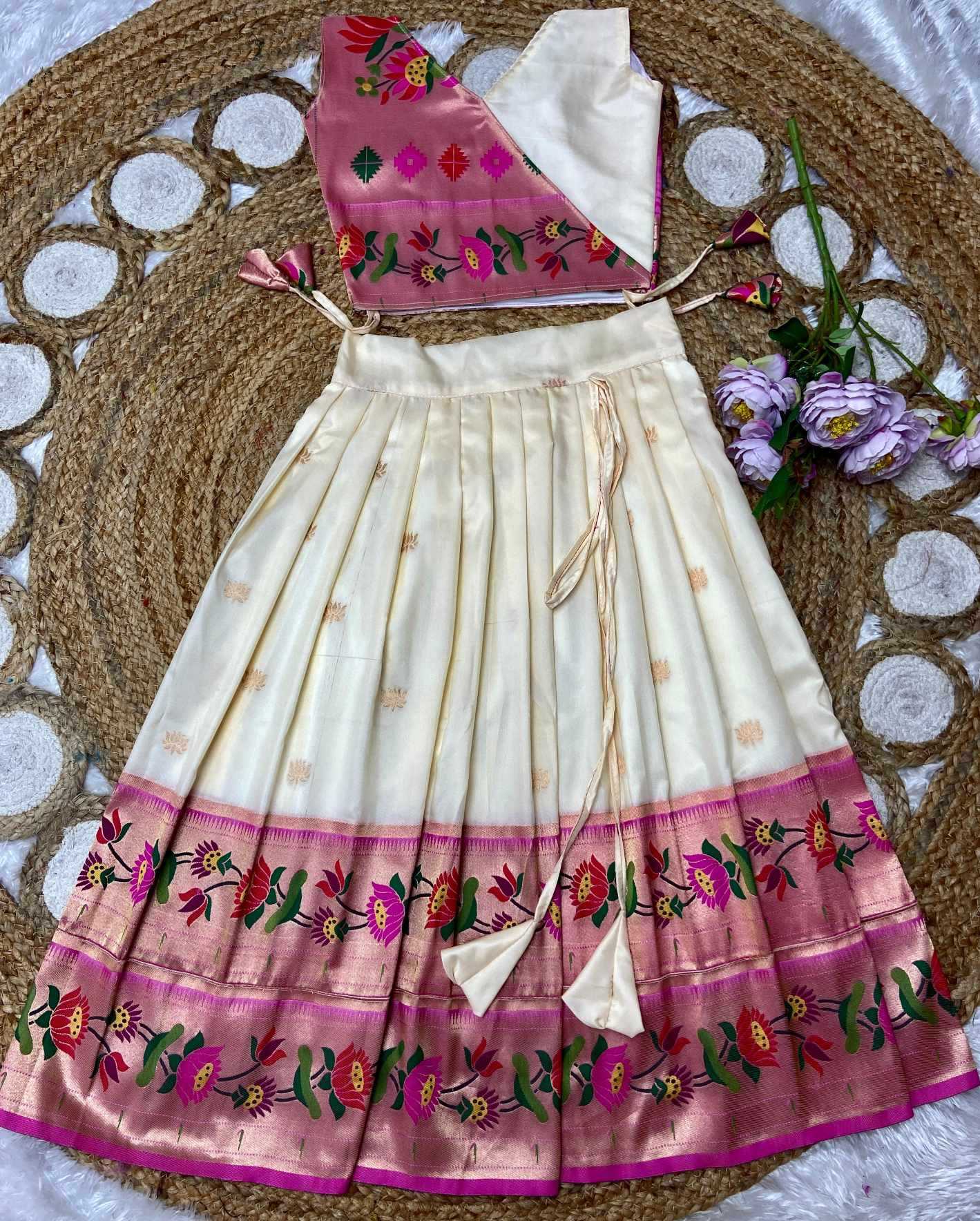 YNF Wholesale Paithani Silk Kids Designer Frock KESH685 LOTUS | Surat Manufacturer