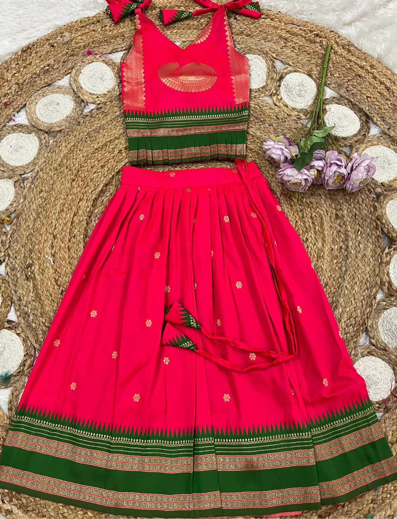 YNF Wholesale Paithani Silk Kids Designer Frock KESH685 narayanpet | Surat Manufacturer