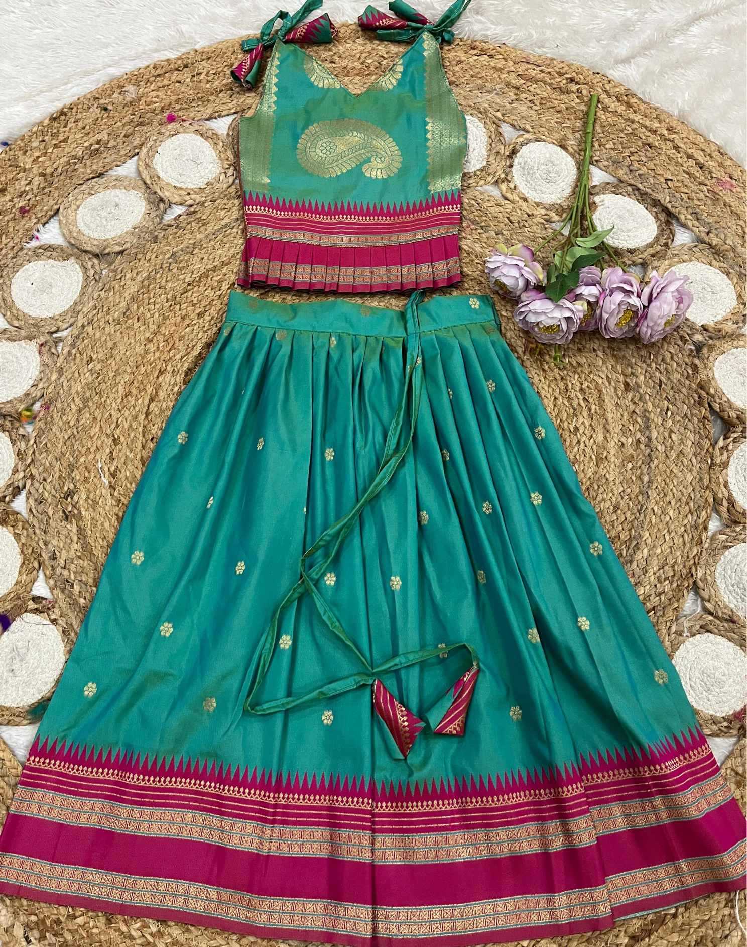 YNF Wholesale Paithani Silk Kids Designer Frock KESH685 narayanpet | Surat Manufacturer