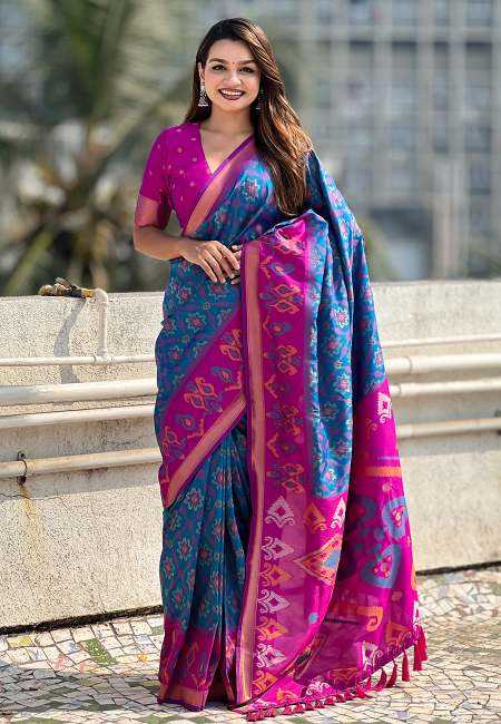 YNF Wholesale Patola Silk Party Wear Silk Sarees RIN116 SATRANGI PATOLA | Surat Manufacturer