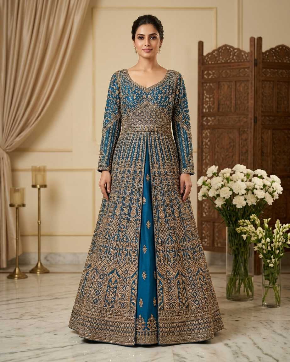 YNF Wholesale Premium Silk Anarkali Gown KESH579 | Surat Manufacturer